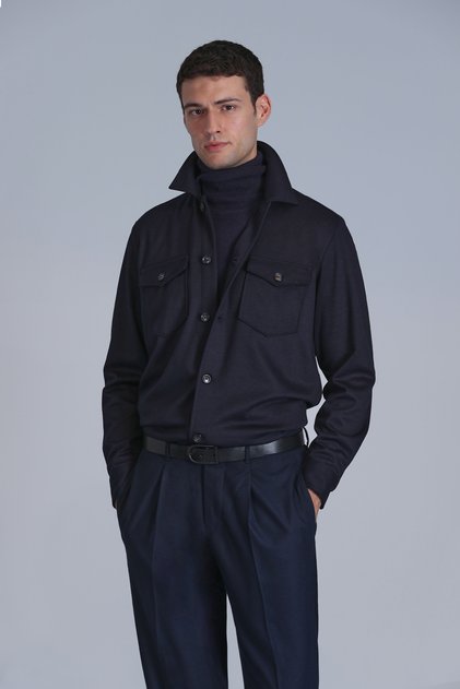 Cameron Men's Basic Shirt Slim Fit Navy Blue