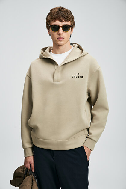 Road Erkek Sweatshirt Açık Bej