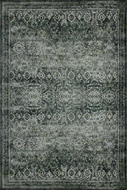 Norina Vintage Green Carpet from Alkaffary with Soft Modern Luxury, suitable for Living Room and Bedroom and Majlis in size 160x230 cm, Green