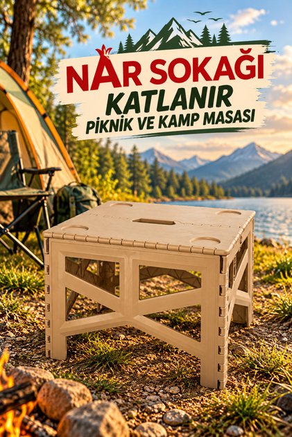 Plastik Portatif Katlanabilir Kolay Taşınır Kamp Masası Piknik Sehpası