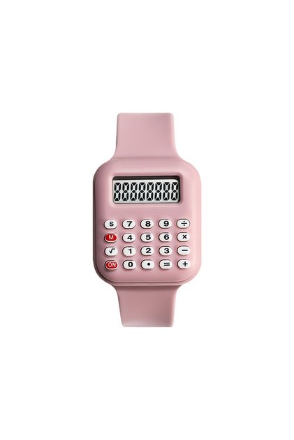 JSQ-Light Pink New Electronic Calculator Children's Watches for Girls Strap Kids Digital Watch Scho