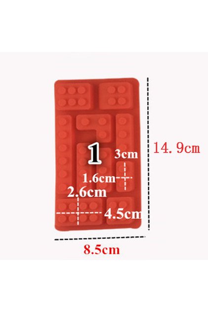 GJ396E 1PC New Model Building Blocks Lego Robots Silicone Molds Chocolate Cake Baking Ice Grid Jelly
