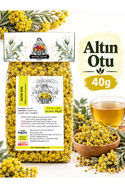 Sevinç Teyze Altın Otu, Ölmez Çiçek, Sarı Solmaz, Helichrysum Arenarium 40g