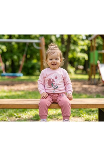 Flowers Süzene Embroidered Baby Girl Bottom and Top Set