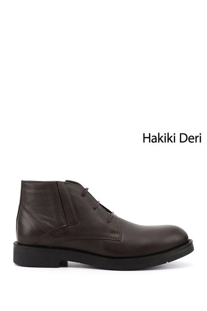 Men's Brown Float Zippered Genuine Leather Classic Boots