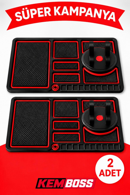 (2 Pieces) Vehicle Organizer with Number - Red