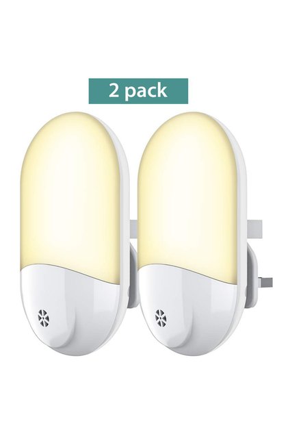 UK 1 PACK Plug in LED Night Light - Plug-and-Play Automatic Dusk to Dawn Photocell Sensor Night Ligh