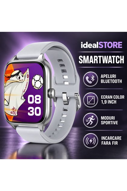 SmartWatch idealStore XiaBest, Apel Bluetooth, NFC, Asistent Vocal, urmarire GPS, Moduri sportive, S