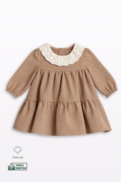 100% Cotton Collar Detailed Dress