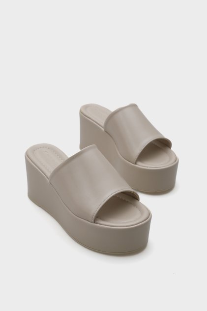 Marry Platform Straw Suede Women's Slippers