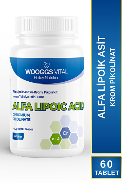 Alfa Lipoik Asit ve Krom Pikolinat İçeren Takviye Edici Gıda – 60 Tablet