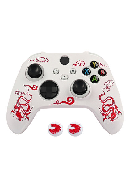 A0559-1 Laser Carving Soft Silicone Cover For Xbox Series X Controller Skin Case Gamepad Accessories