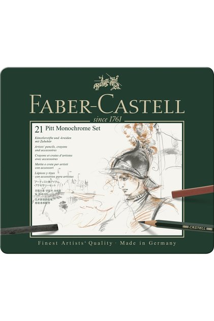 SET PITT MONOCROM 21 PIESE FABER-CASTELL
