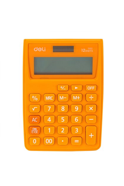 Calculator de buzunar 12 cifre Alb-Portocaliu 1122
