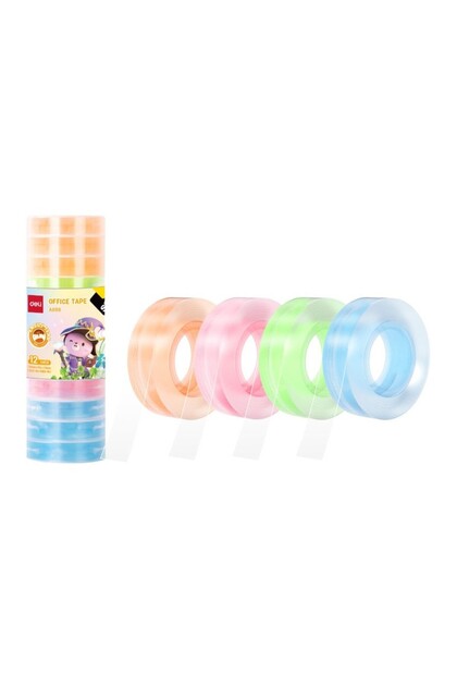 Bandă adezivă cu mâner colorat 12mm*27m