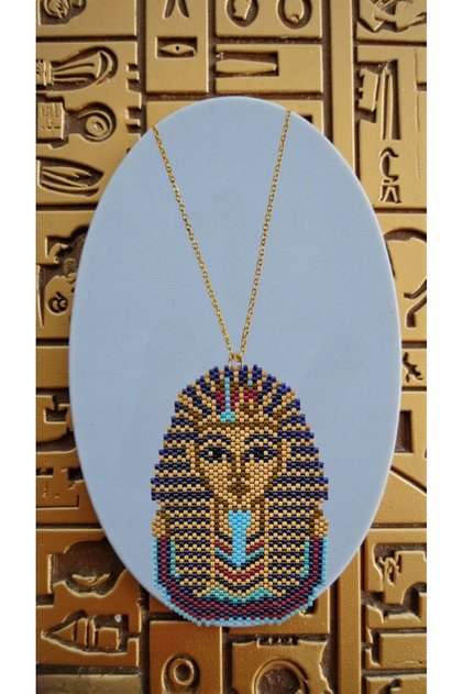 Miyuki Beads Handmade Cleopatra Egyptian Pharaoh Necklace 3