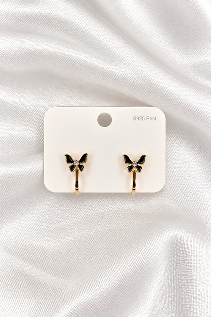 Steel Children's Earrings - Clip-On (Non-Pierced) - Butterfly Model - for Non-Pierced Ears