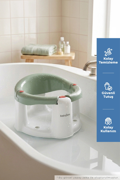 Önden Açılır Banyo & Mama Oturağı Soft Yeşil