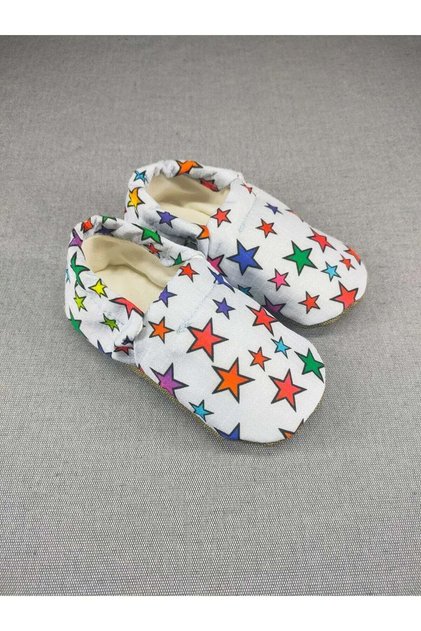Baby Girls Boys Knitted Fabric Ergonomic Home Nursery Booties Slippers Shoes — Starry Gray