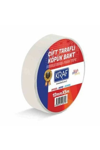 ÇİFT TARAFLI KÖPÜK BANT 12MMX5M 5012G