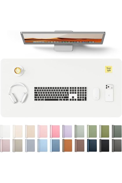 Leather Office Desk Mat, Mouse Pad Xxxl, Black, 900x430mm