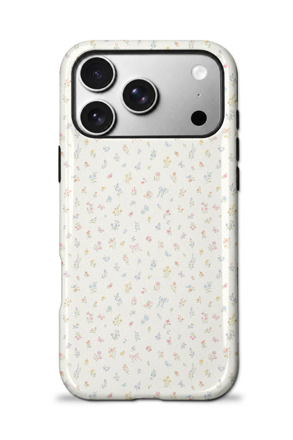 iPhone 17 Pro Compatible - Tiny Flowers, Double Layer Cover, Glossy Surface Protective Case