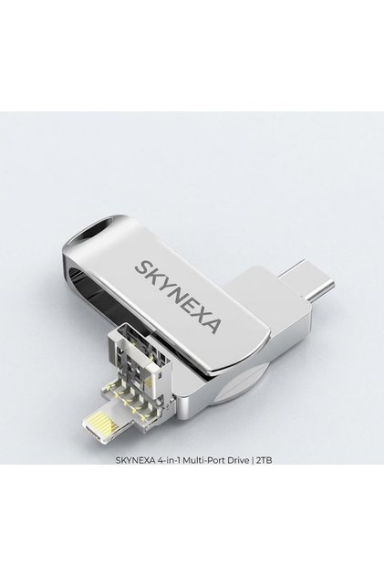2TB 4-in-1 Multi-Port Flash Drive – High-Capacity Portable USB Storage Drive for Multi-Device Data Transfer