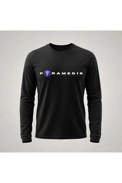 Paramedik Sağlık Logolu Uzun Kollu T-shirt