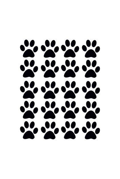 Paw Prints 20 Pieces 5 cm