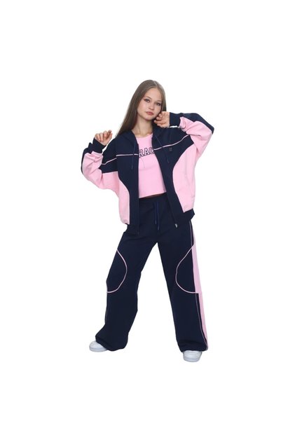 Girl's 3-Piece Sports Tracksuit & T-Shirt Combination Set