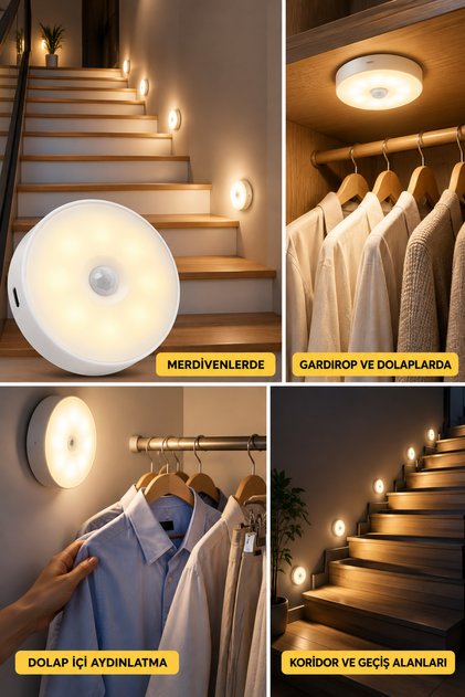 CT-5180 4000K Sensörlü Kablosuz LED Kabin ve Dolap İçi Aydınlatma – Mıknatıslı, Şarjlı