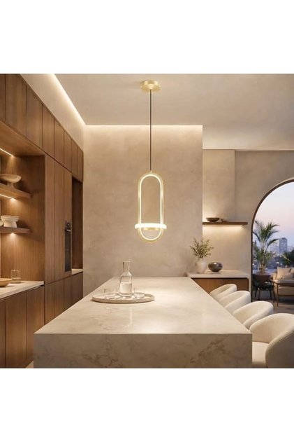 Modern and Simple LED 3-Color Light-Adjustable Chandelier, Suitable for Homes, Restaurants, and Bars