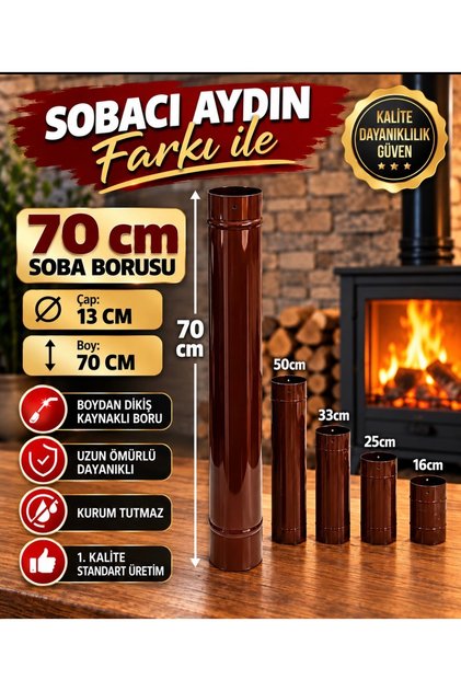70 cm Soba Borusu dikiş kaynaklı 1. Kalite