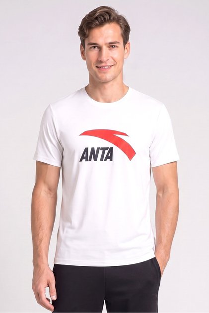 Men Sportswear Fit Short Sleeve Outdoor T-Shirt, Ivory