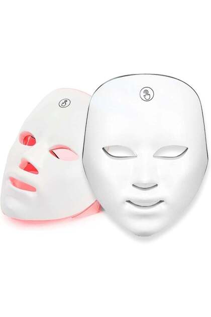 7 Colors LED Facial Beauty Mask with Adjustable Strap & USB Charging - Phototherapy Skin Rejuvenation