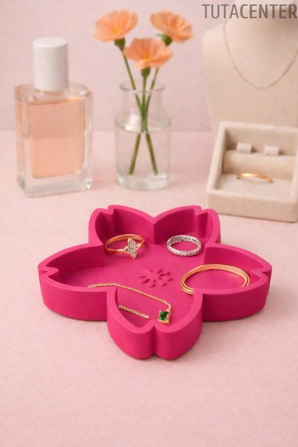 Cherry Blossom Sakura Jewelry Organizer Ring Earring Necklace Jewelry Plate Accessory Organizer (It Is Plastic)
