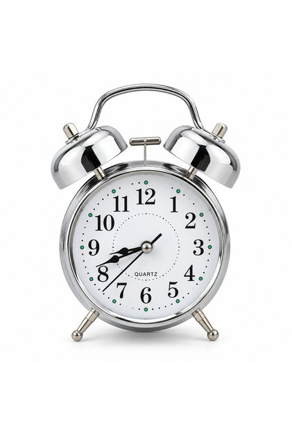 Classic Twin Bell Alarm Clock with Metal Bell