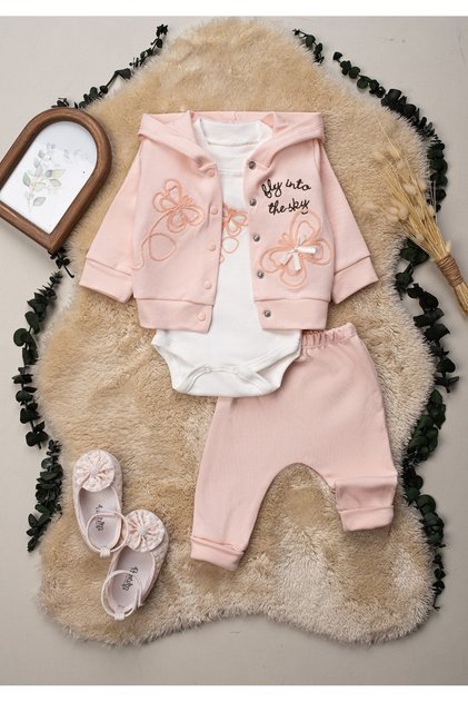 3-Piece Set with Butterflies Seasonal Girls' Suit