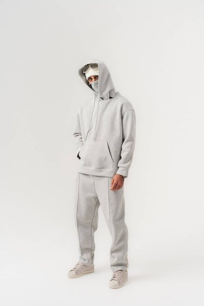 Stage External Hooded Oversize Tracksuit with Side Stripe Detail for Men