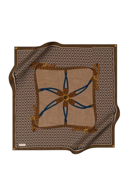 Sura İpek Eşarp 8821230 322 Yağ Yeşili Monogram Desen