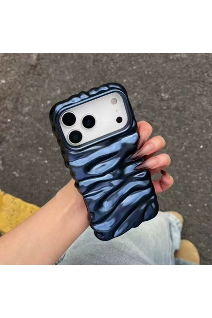 iPhone 18 Pro Max (6.9 Inch) Compatible Wavy Wrinkled Detailed 3D Surface Bright Colored Summer Lux Case