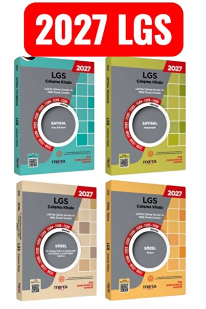 2027 8. Sınıf LGS Çıkmış Sorular ve MEB Örnek Soruları Çalışma Kitabı Full Set