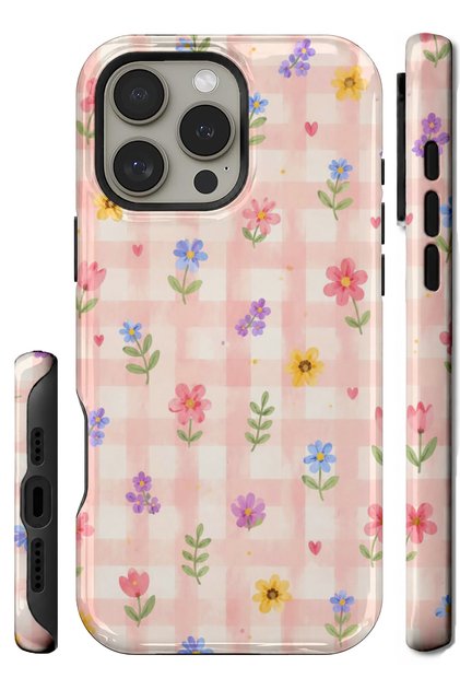 Compatible with iPhone 16 Pro - Pastel Garden, Dual Layer Cover, Glossy Surface Protective Case
