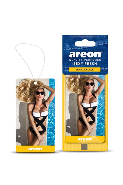Odorizant auto din hârtie Sexy Fresh ASF04 Vanilla Black, pentru agățare