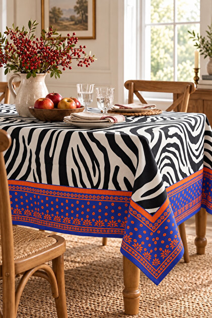 Colorful Patterned Tablecloth – Garden Balcony and Kitchen Table Collection