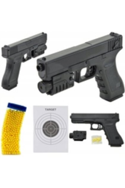 Pistol cu bile laser + 800 bile gratuite și țintă