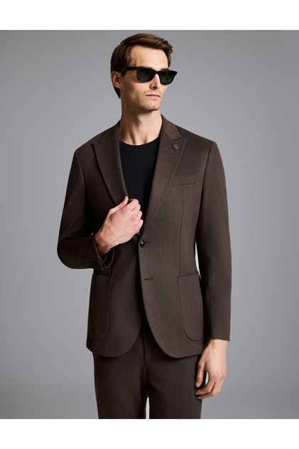 Kahverengi Slim Fit Ceket 50333428-VR029