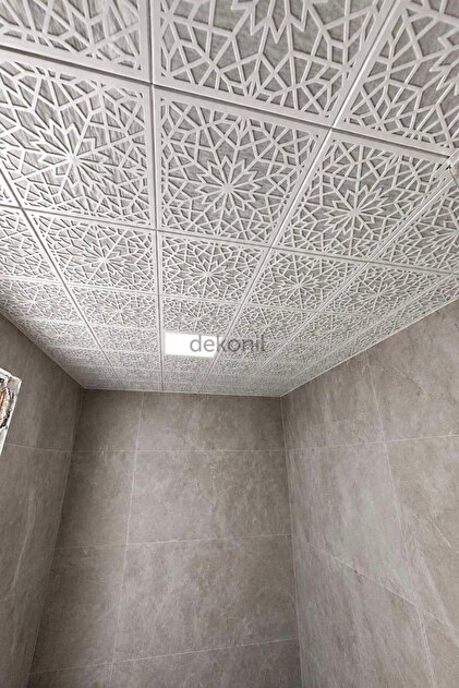 Güneş Beyaz Clip-in (Klipin) PVC Asma Tavan Kaplama Paneli 30*30 cm - 11 Adet (1m²)