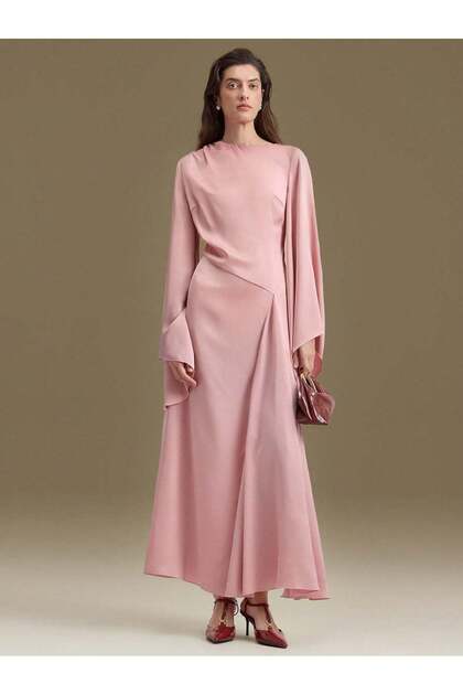Rochie maxi, roz