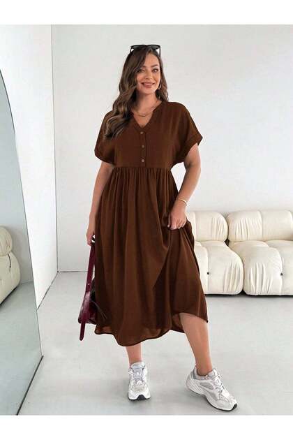 Rochie maxi, maro